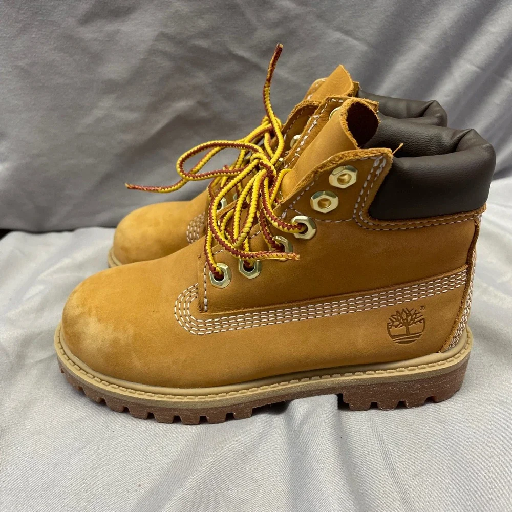 Timberland Toddler 10M Premium 6 Inch Waterproof Boot‎ Wheat Nubuck 12809